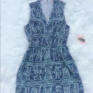 Blue Patterned Dress